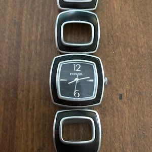 Ladies Fossil Dress Watch with Metal Linked Band